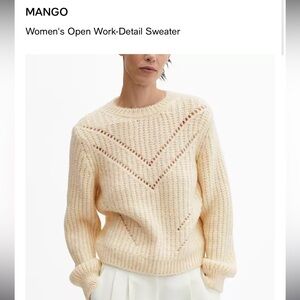 Cream Sweater by Mango NWT
